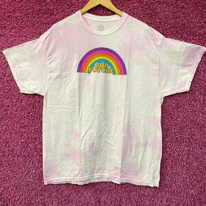 Odd Future Rainbow Pink Tie Dye Womens T Shirt Medium